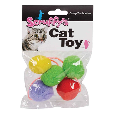 Scruffy's Catnip Tambourine Toy - Fun and Exercise for Your Cat