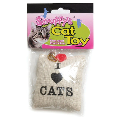 Scruffy's Catnip Burlap Sack - Interactive Toy for Your Cat