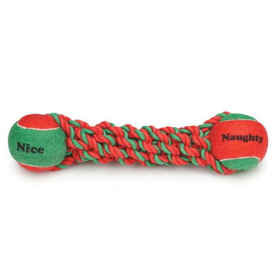 ZA Naughty or Nice Tennis Tug - Dog Toy