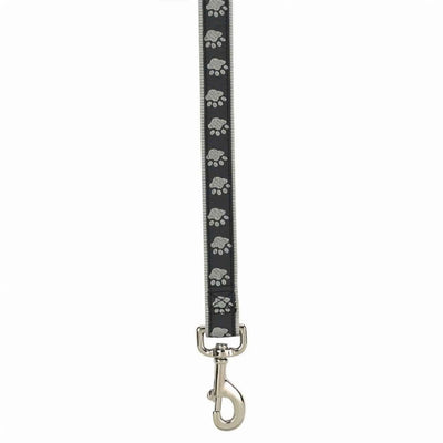 Two-Tone Pawprint Lead - 6ft Long, 1in Wide - Green