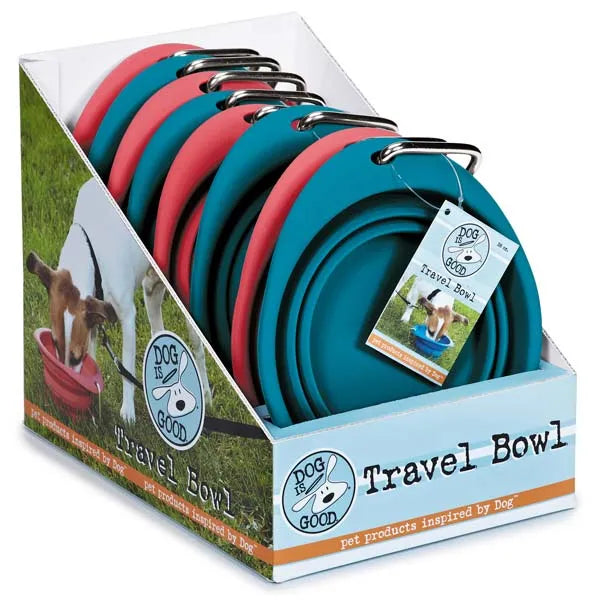 Dog is Good Collapsible Travel Bowl - Portable Feeding Solution