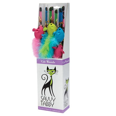 Playtime Teasers - Interactive Cat Wand Toys with Honeysuckle