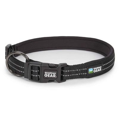 GG Reflective Nylon O-Ring Collar - Durable Collar for Dogs, Black