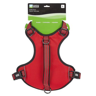 Guardian Gear Reflective Nylon Harness in Red - Safe and Comfortable