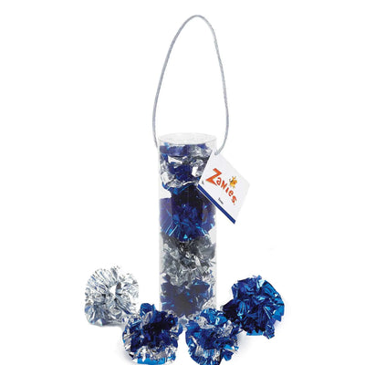 ZA Mylar Ball Cat Toy Canister, Pack of 4