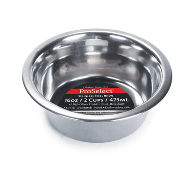PS Heavy SS Dish Mirror Finish - Durable Pet Feeding Dish