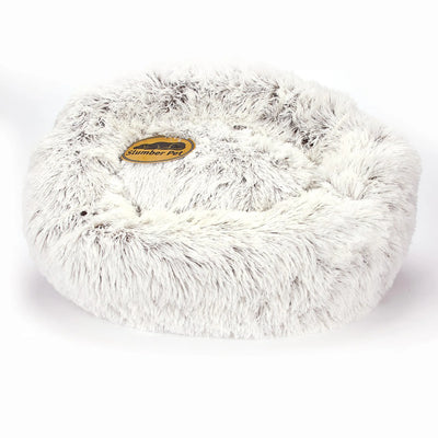 Ultra-Cozy Plush Cuddler Pet Bed - Cream, M/L