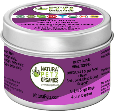 Body Bliss Meal Topper - Omega 3 & 6 Super Food + Heart, Brain, Joint, Blood & Coat Support