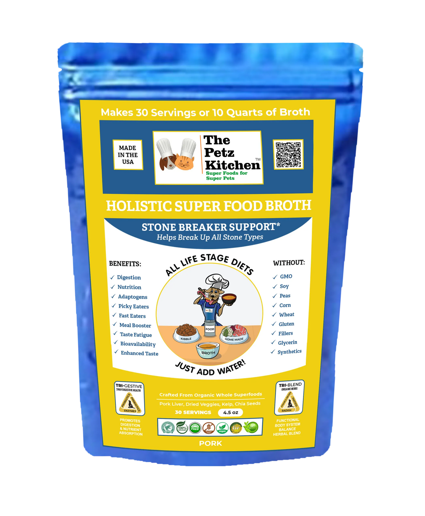 Super Food Broth Stone Breaker Support - Preventive Support for Pets with Crystals and Stones
