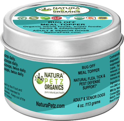 Bug Off Natural Defense Meal Topper - Flea, Tick & Pest Defense for Pets