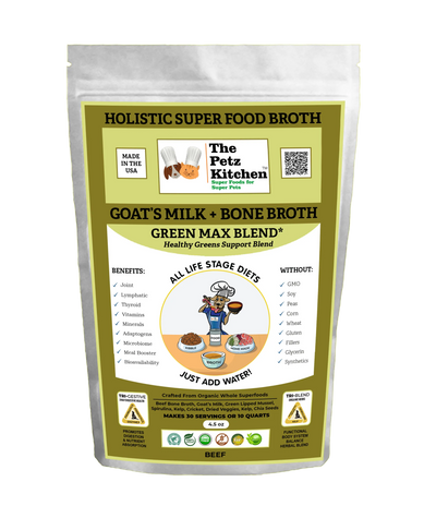 Goats Milk + Bone Broth Green Max Blend - Nutritional Support for Dogs and Cats