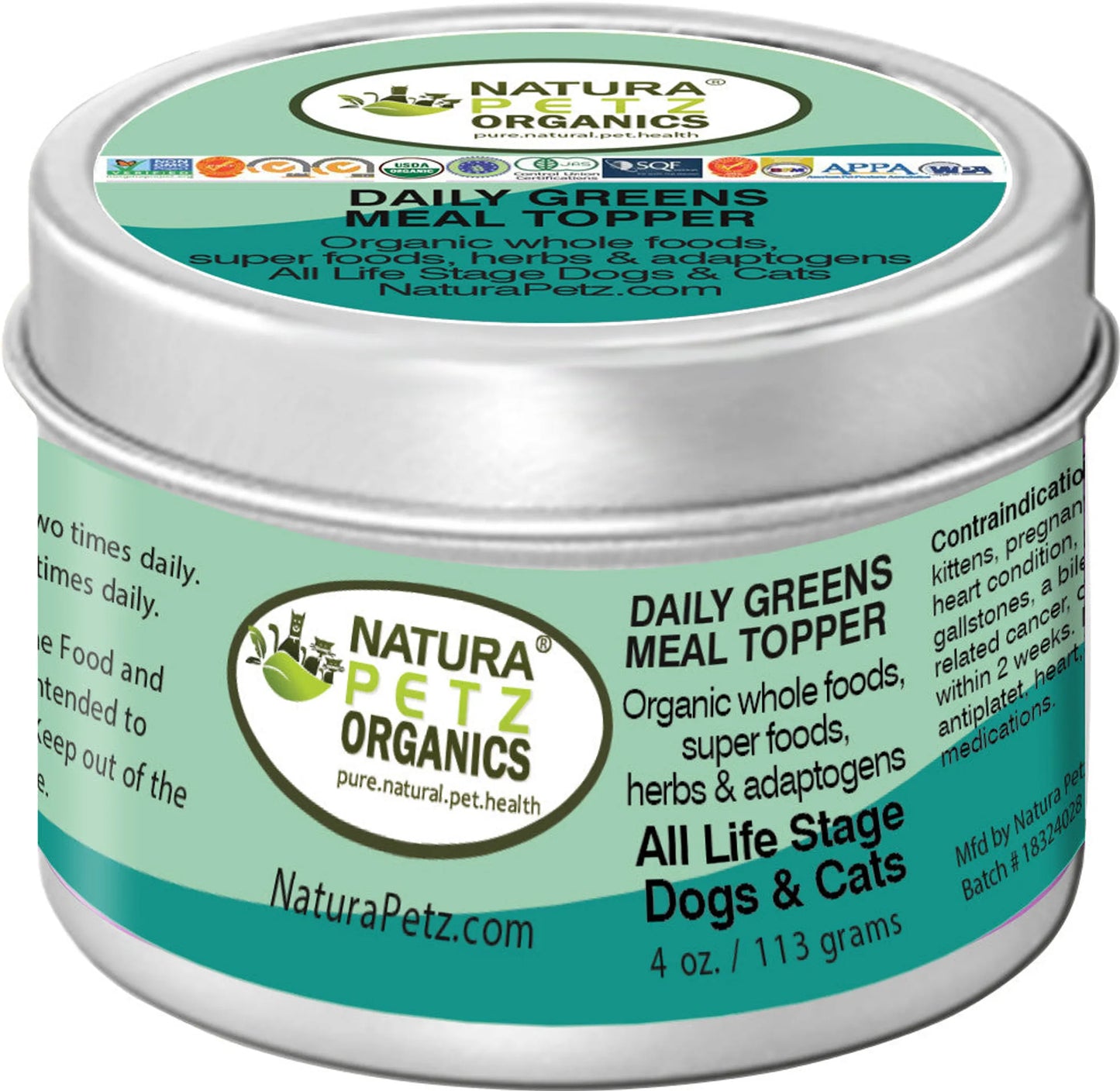 Daily Greens Glow Multi-Vitamin & Multi-Mineral Meal Topper for Dogs and Cats
