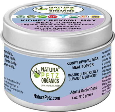 Kidney Revival Max Meal Topper - Master Blend Kidney Cleanse & Support for Adult And Senior Dogs & Cats