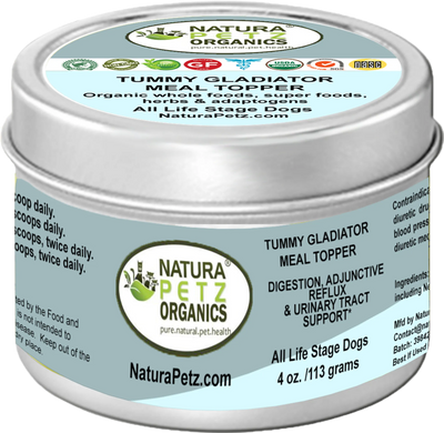 Tummy Gladiator Meal Topper - Digestion, Reflux & Urinary Tract Support for Pets