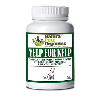 Yelp For Kelp - Omega 3 & 6 Thyroid & Whole Body Multi-Mineral, Vitamin & Dental Support for Pets
