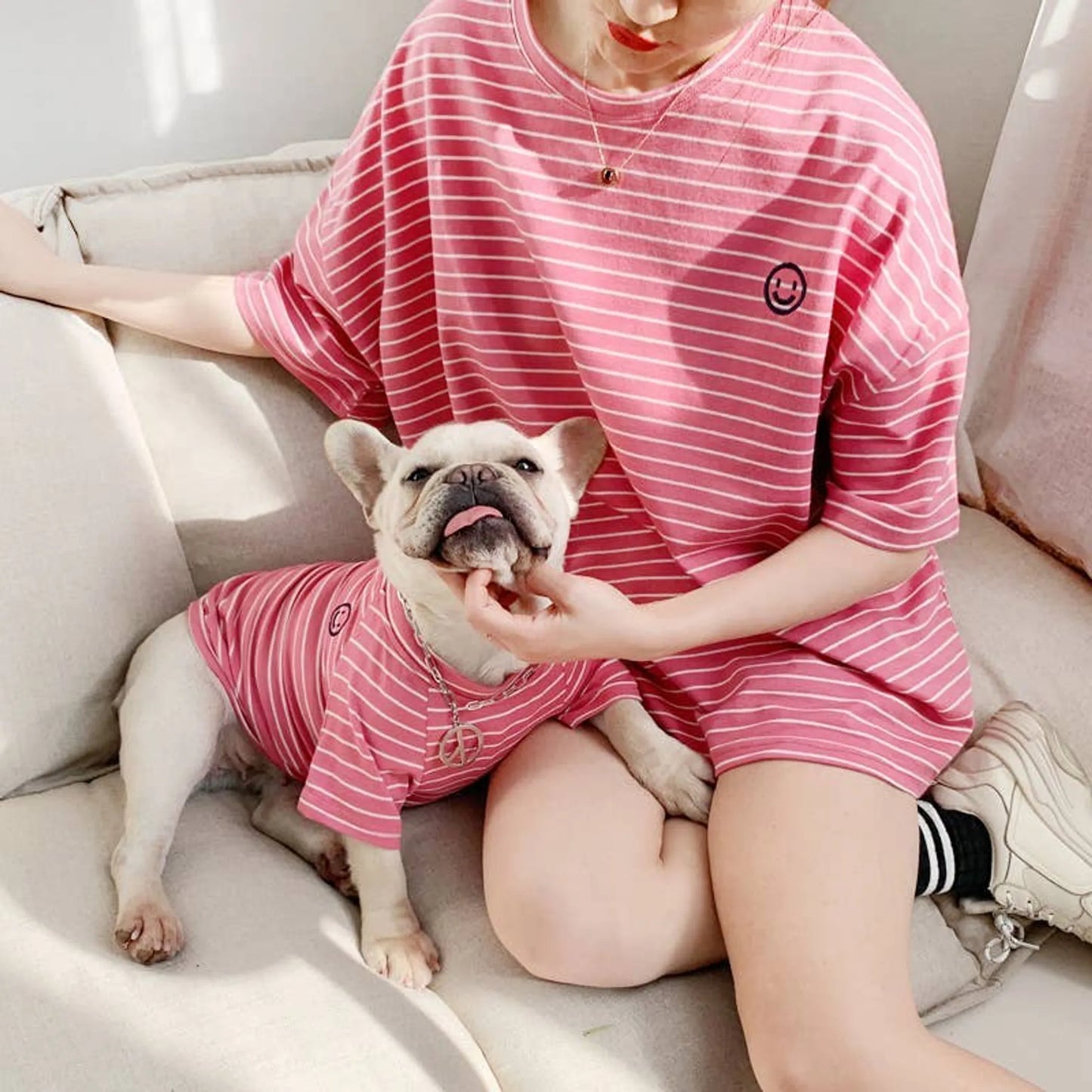 Multi Smile Faces Matching Pet and Owner Outfit Set - Small