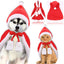 Merry Christmas Pets Whole Costume Set - Small, Red/White