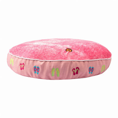 Halo Round Flip Flop Small Dog Bed - Beach Vibes for Your Pet