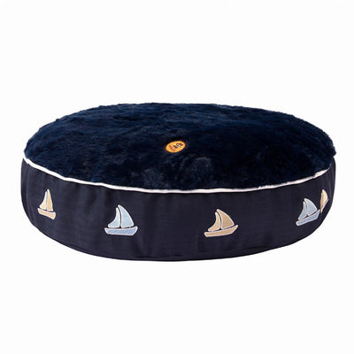 Halo Sailboat Round Small Dog Bed - Nautical Comfort for Your Pet
