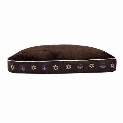 Halo Hanukkah Rectangular Small Dog Bed - Festive Comfort for Your Pet