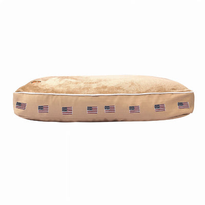 Halo American Flag Rectangular Small Dog Bed - Patriotic Comfort for Your Pet