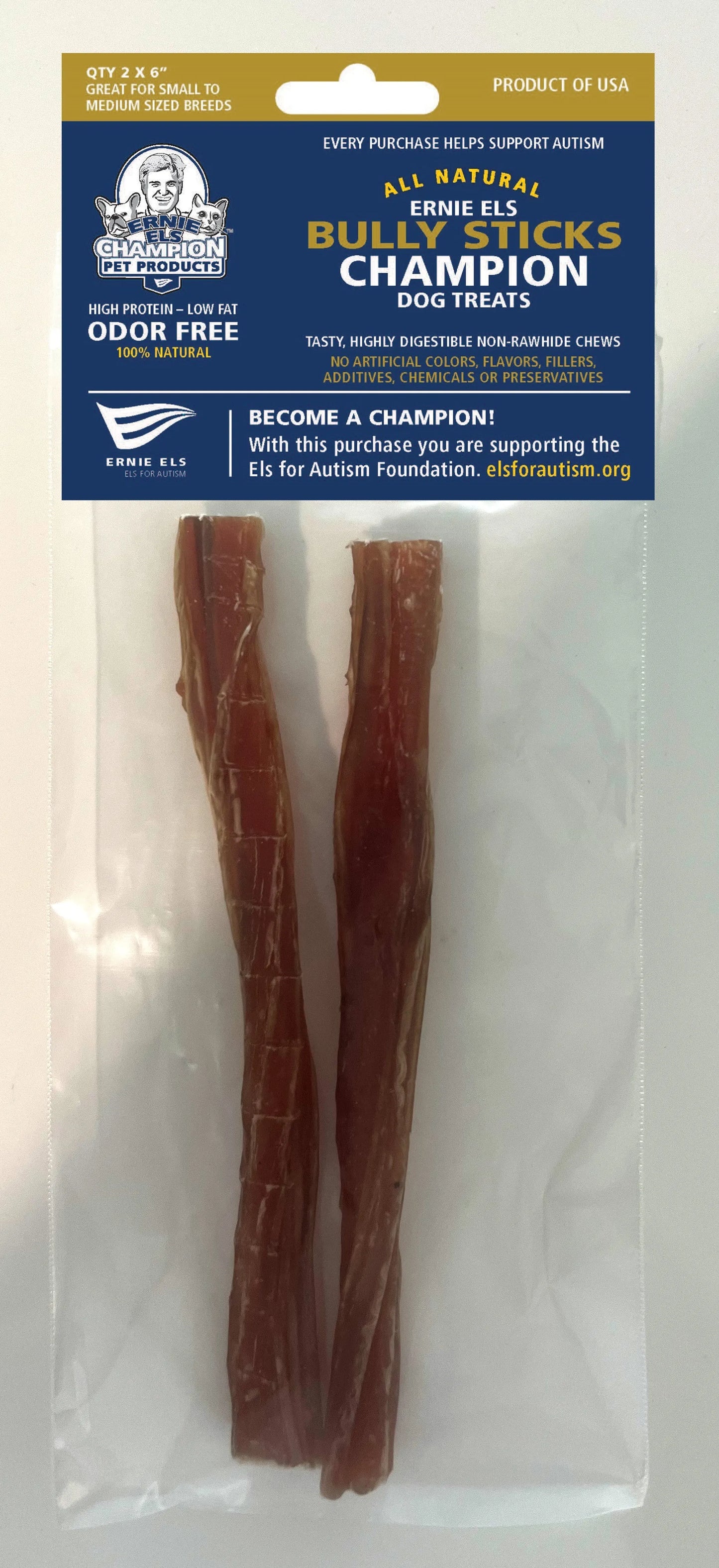 Ernie Els Champion Bully Sticks - Nutritious Treats for Dogs
