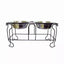 YML Wrought Iron Stand with Double Stainless Steel Feeder Bowls - Convenient and Stylish Pet Feeder
