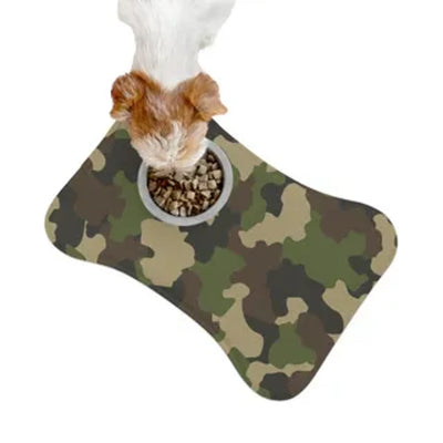 Camouflage Pet Feeding Mat - Stylish and Functional