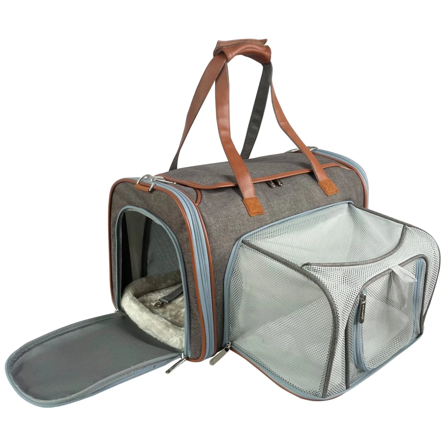 Mr. Peanut's Gold Series Standard Size Expandable Pet Carrier - Comfortable Pet Travel