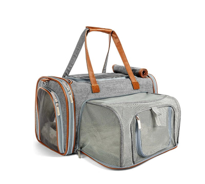 Mr. Peanut's Gold Series Standard Size Expandable Pet Carrier - Comfortable Pet Travel