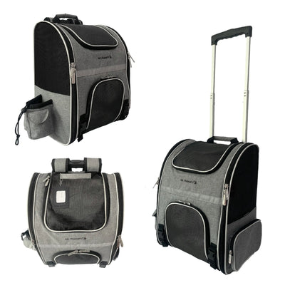 Mr. Peanut's Malibu Series - Backpack Pet Carrier Stroller with Detachable Wheelbase