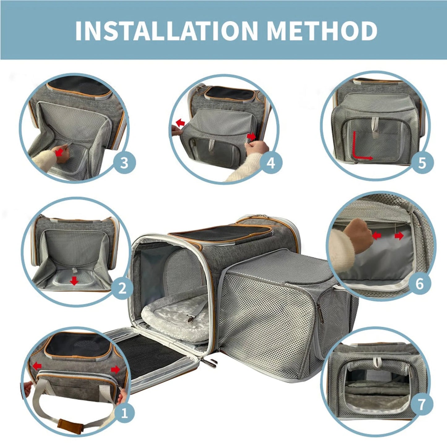 Mr. Peanut's Platinum Series Expandable Pet Carrier - Versatile and Comfortable