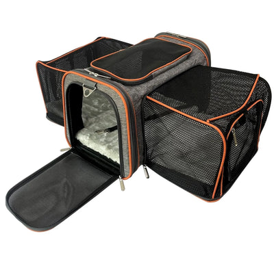 Mr. Peanut's Diamond Series Double Expandable Pet Carrier - Spacious and Secure