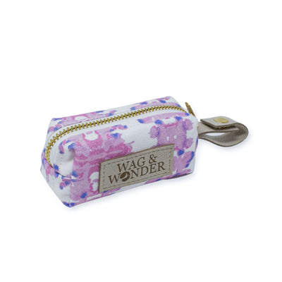 French Lavender Ink Blot Waste Bag Holder - Stylish and Functional Accessory