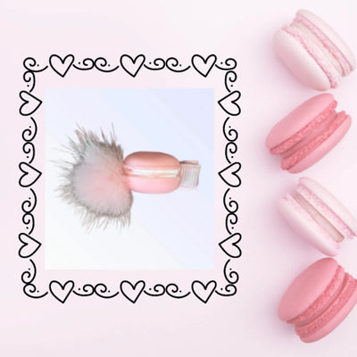 Mink PomPom Macaroon Dog Hair Clip - Cute Dog Accessory