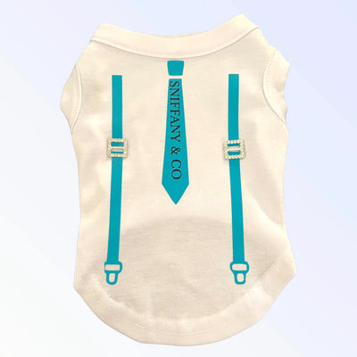 Sniffany Suspenders Tee - Stylish Dog Outfit