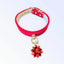 Holiday Velvet Gift Wrap Bow Dog Collar - Festive and Comfortable