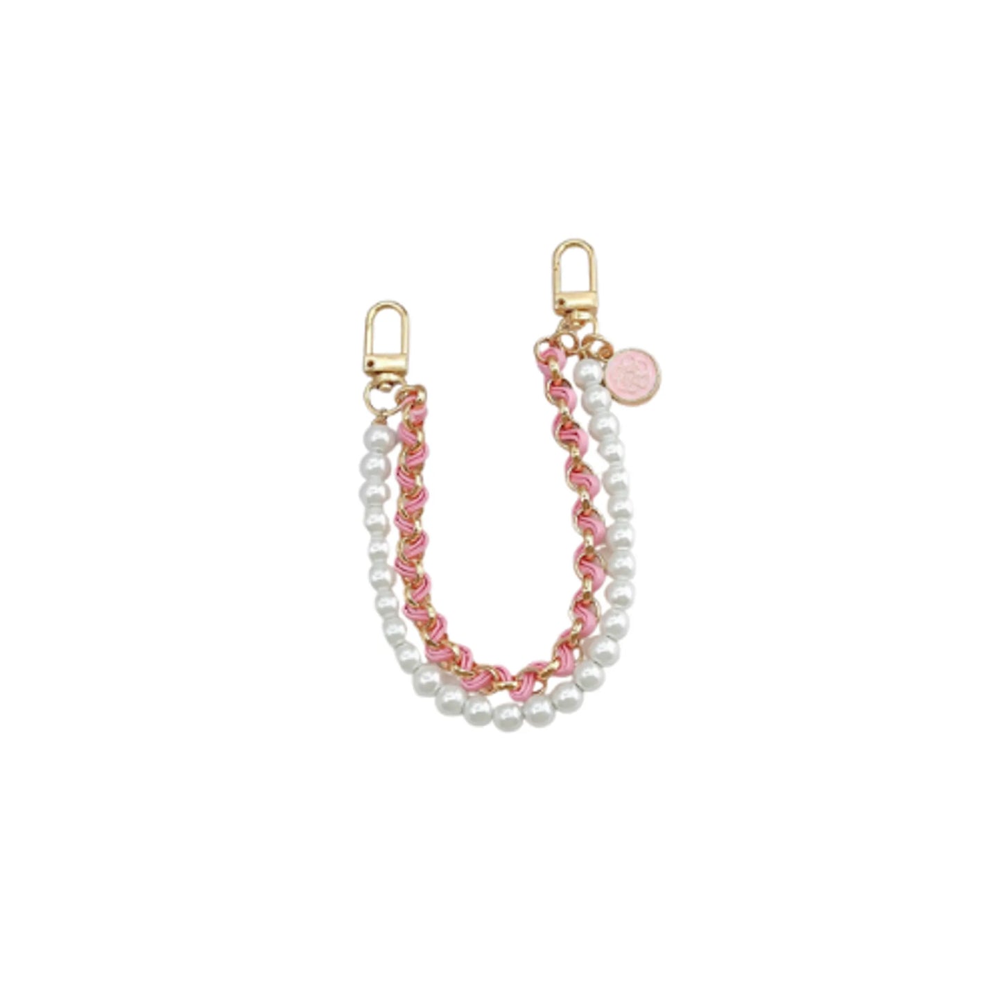 Double Layer Pearl & Chain Dog Leash - Stylish and Durable Pet Accessory
