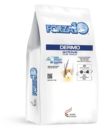 Forza10 Active Dermo Dry Cat Food - Omega-3 Enriched for Skin & Coat Health