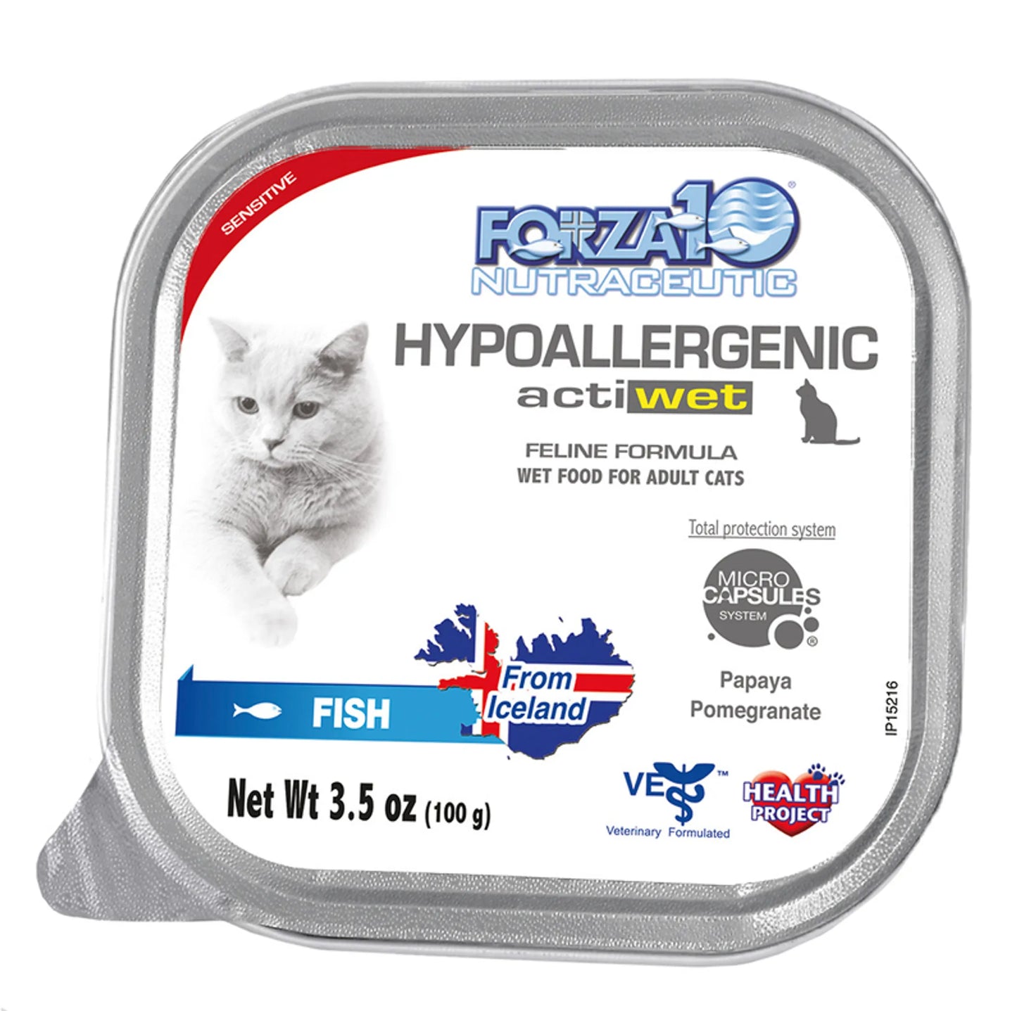 Forza10 Actiwet Hypoallergenic Icelandic Fish Recipe Canned Cat Food - Enhances Overall Health & Wellness