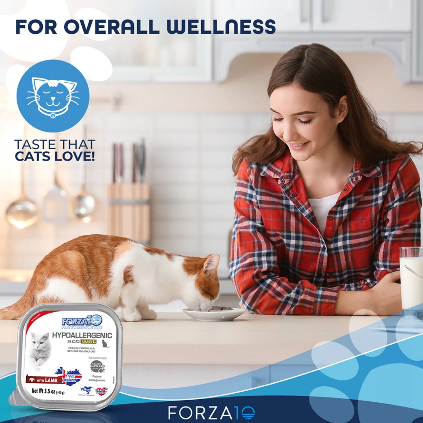 Forza10 Actiwet Hypoallergenic Canned Cat Food - Promotes Overall Health & Wellness