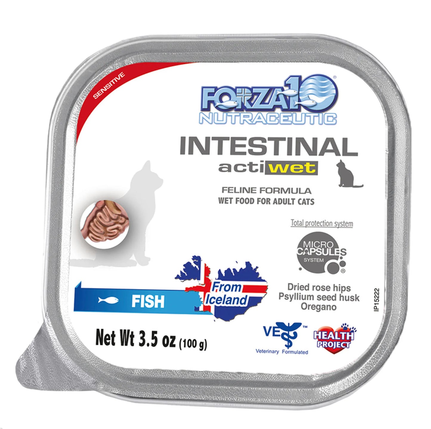 Forza10 Actiwet Intestinal Support Icelandic Fish Recipe Canned Cat Food - Boosts Gastrointestinal Health
