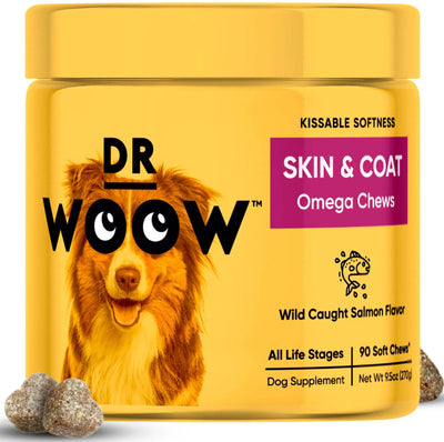 Dr. Woow Skin and Coat Support Soft Chews for Dogs