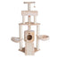 Armarkat Real Wood Cat Tower with Thick Fur and Lounge Area