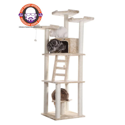 Armarkat Multi-function Real Wood Cat Tower - Comfortable and Durable Play Structure