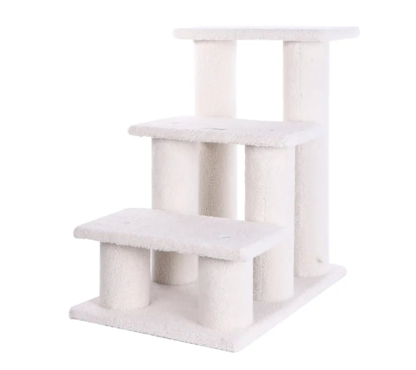 Real Wood 3-Step Cat Stairs Ramp - Climber for Small Dogs & Cats
