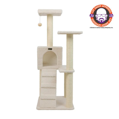 Armarkat Fleece Covered High Cat Tree with Real Wood Base