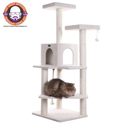 Armarkat 57-Inch Cat Tree with Fleece Cover - Perfect for Climbing