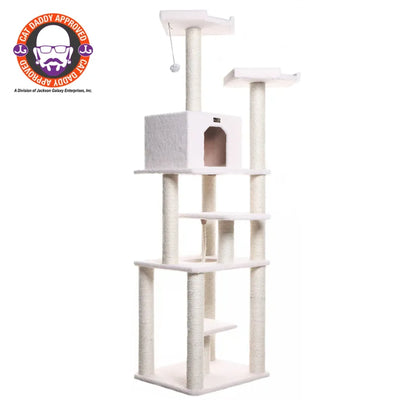 Armarkat Classic Real Wood Cat Tree with Playhouse - 6 Levels