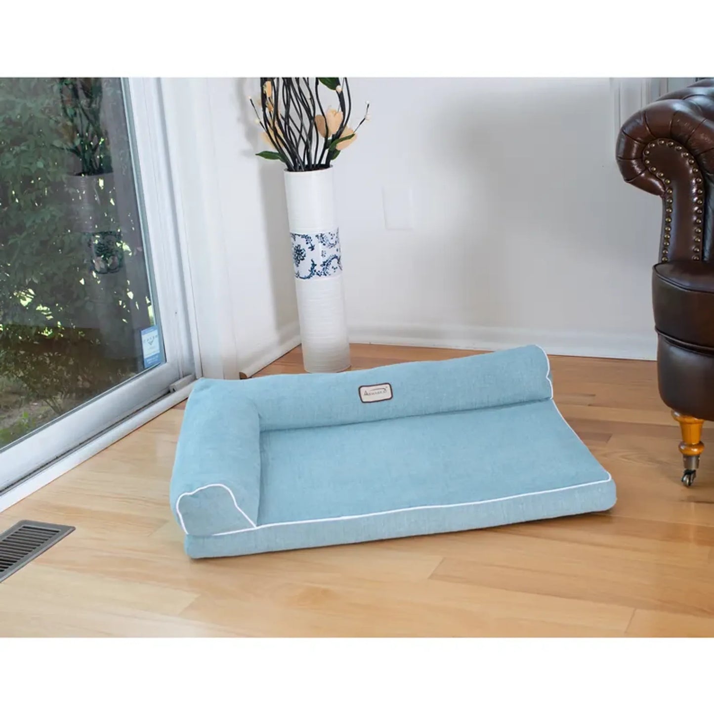 Armarkat Bolstered Pet Bed with Memory Foam - Supportive and Comfortable